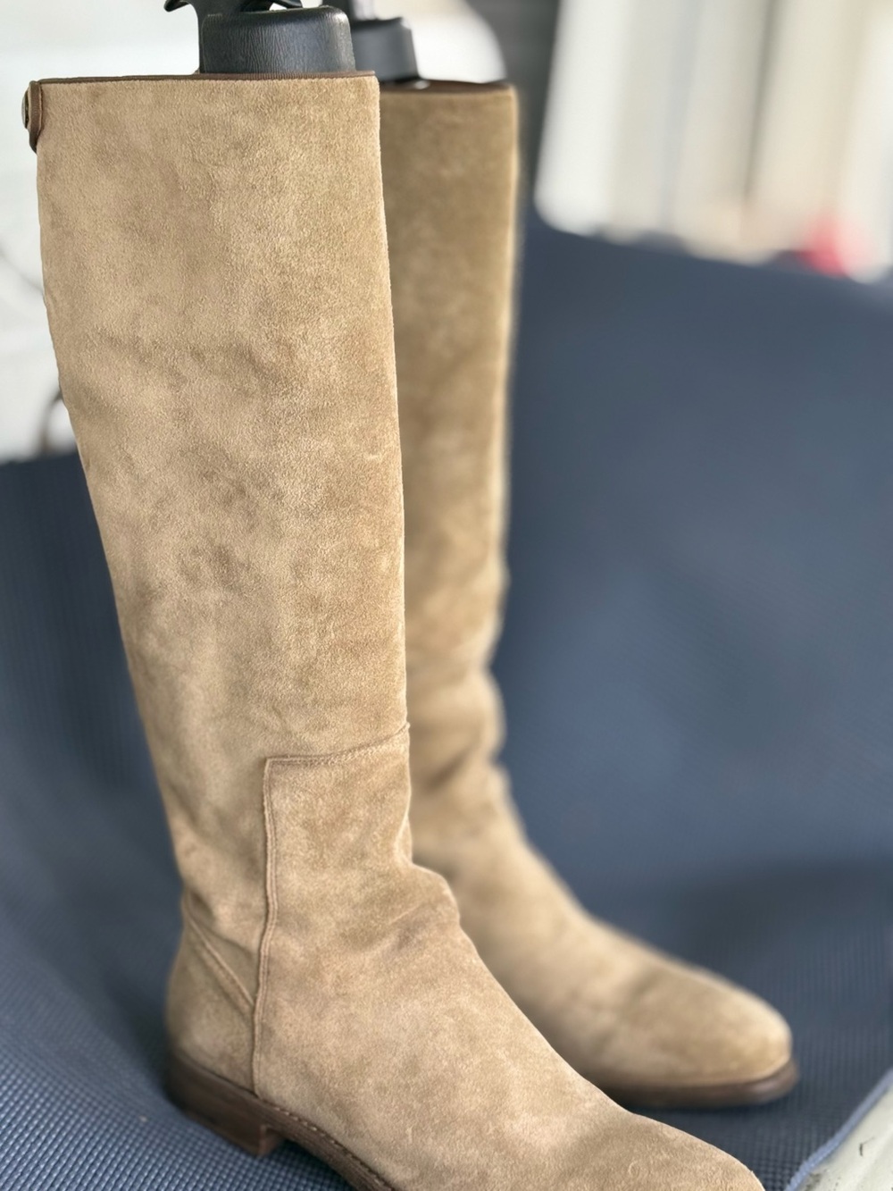 Alberto Fasciani
 slip on Women's Tall Suede Knee-High Boots in Beige NWOT